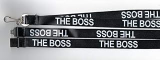 1 Black The BOSS Printed Fun Safety Neck Breakaway Manager Lanyard for ID Badges: Free UK P&P Ideal for ID Badges!