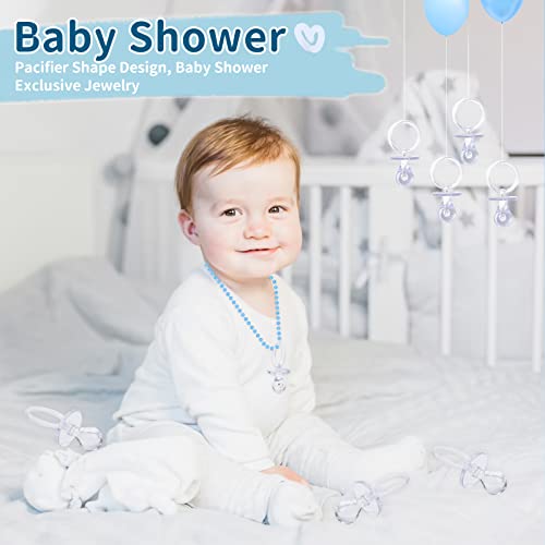 Image of Pacifiers for Baby Shower Game, 36PCS Plastic Pacifiers for Baby Shower Decoration DIY, Large Size Baby Shower Pacifiers, Gender Reveal Party Table Scatter /Hunt Baby Shower Game Props(Clear, 2.75 in)