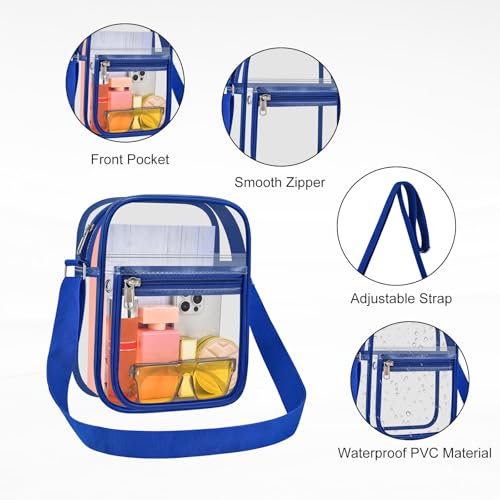 Image of USPECLARE Clear Purse for Stadium Events Clear Messenger Bag for Men and Women