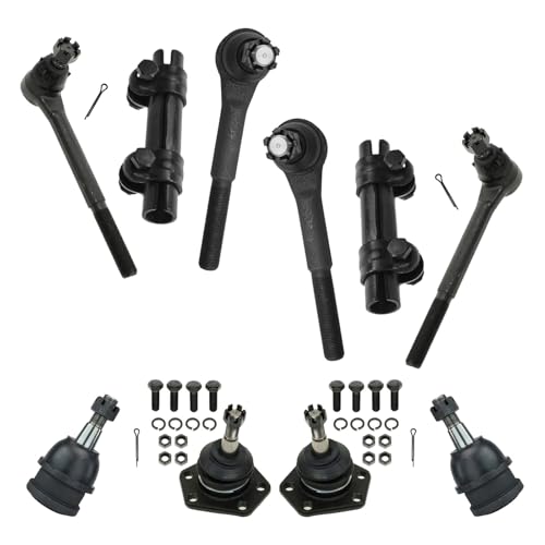 TRQ Front Steering & Suspension Kit Ball Joint Tie Rod Tie Rod Adjusting Sleeve Compatible with Chevrolet GMC
