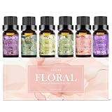 Floral Essential Oils Set | Top 6 Essential Oils for Diffusers for Home, Aromatherapy Oils Gift Set for Home Fragrance, Candle Making Scents - Lilac, Lavender, Chamomile, Jasmine, Rose, Gardenia