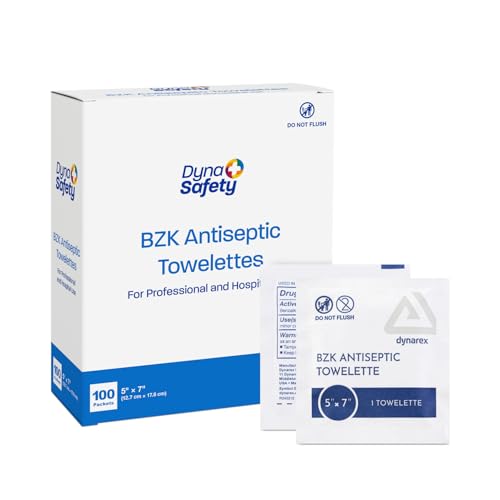 Dynarex BZK Antiseptic Towelettes, Moist Sanitizing...