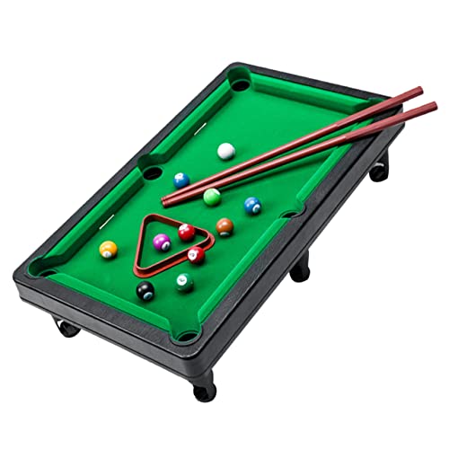 HANABASS Small Pool Table Set Tabletop Billiards for Boys and Girls Toy Billiard Game Compact