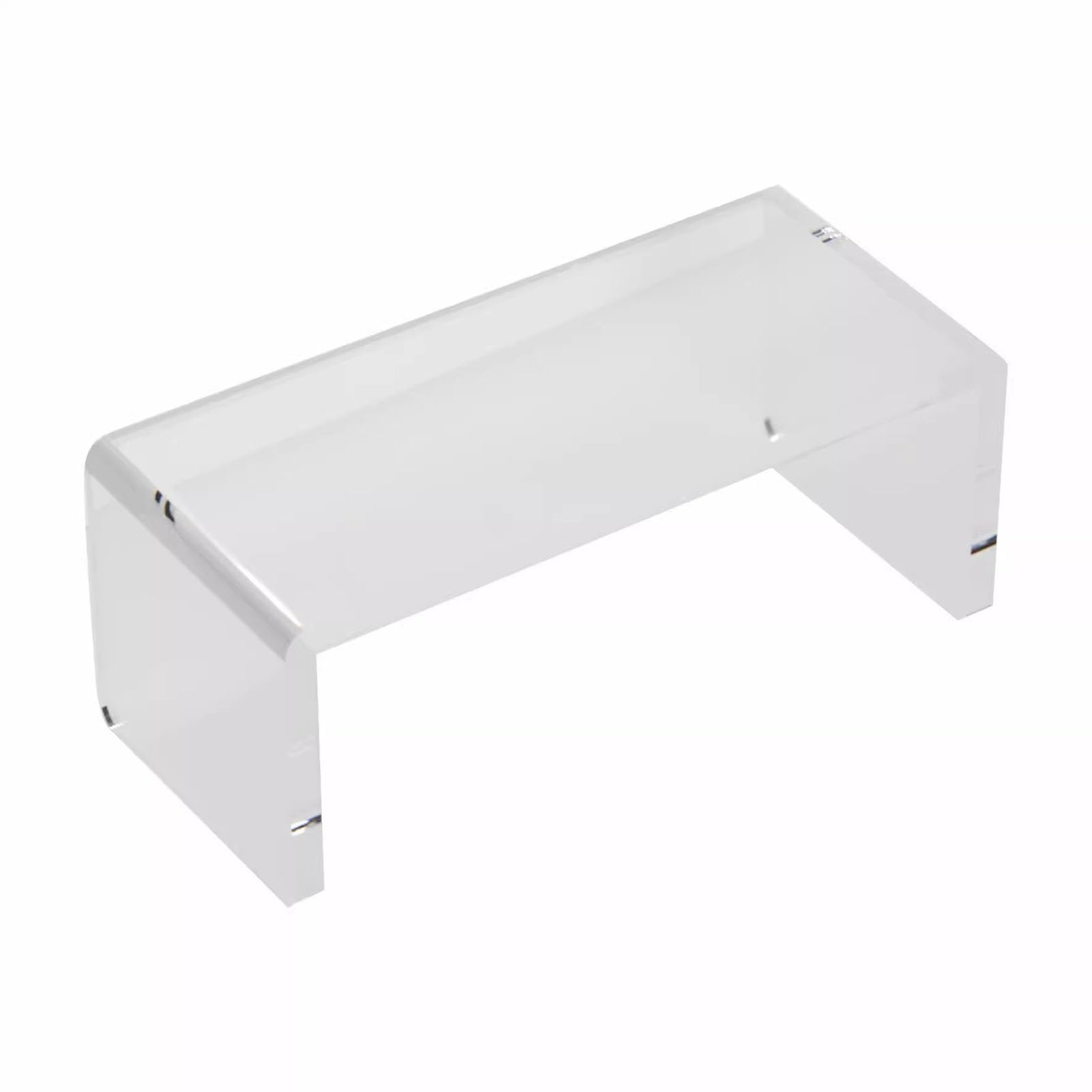 Mensola rialzata in acrilico trasparente, supporto per dessert con trasmissione della luce al 92%, spessore 8 mm, ripiano rettangolare da esposizione per decorazione domestica (50 x 25 x 20 cm)