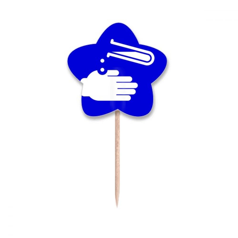 Cure-dents avec drapeaux étoiles bleus pour apéritif festif chic