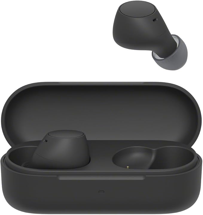 Sony WF-C510 Auriculares Inalámbricos pequeños, Ligeros, con conexión multipunto, Modo Sonido Ambiente, Resistencia al Agua IPX4, Spotify Tap, Carga rápida, 22 Horas de batería, iOS y Android - Negro