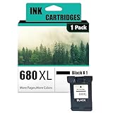 680 XL Ink Cartridges Compatible for HP Deskjet 1115 1118 2135 2136 2138 2675 2676 2677 2678 3635 3636 3638 High Yield Replacement Cartridges Printer Refill Combo Pack,Black × 1