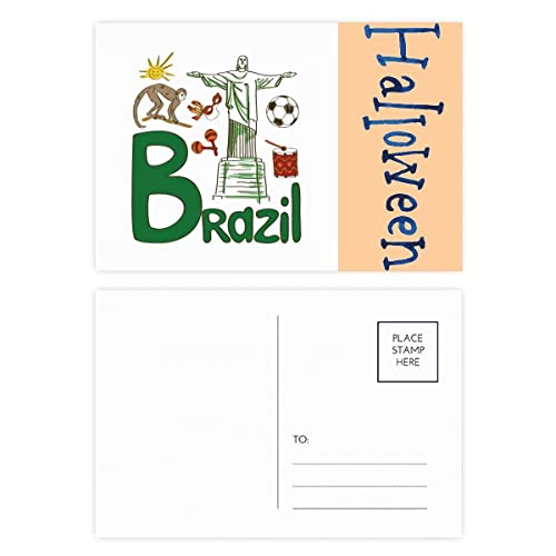 Cartes postales Brésil Halloween : papeterie thématique en lot de 20