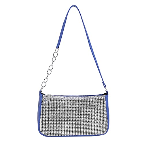 holygloomy Clutch - Bolso de mano para mujer, color plateado, azul Cover