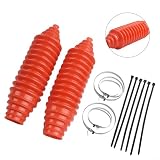 Silikon Lenkstange Kofferraum Rack und Ritzel Boot Kit Lenkmanschette für rote Ritzel Kofferraumabdeckung Silikon und Metall Kofferraum Lenkstange Schutz für einfache Installation