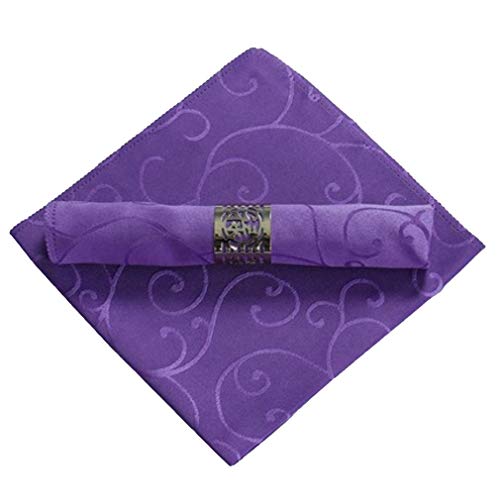 JK Home 4 Pièces Serviette Tissu Décoration Table à Manger Violet