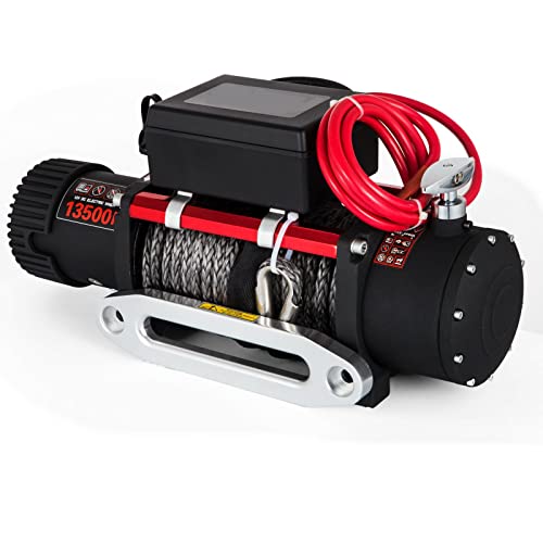 DOLUNTO 12V 6T Winch Eléctrico para ATV con Cuerda Sintética miniatura 4