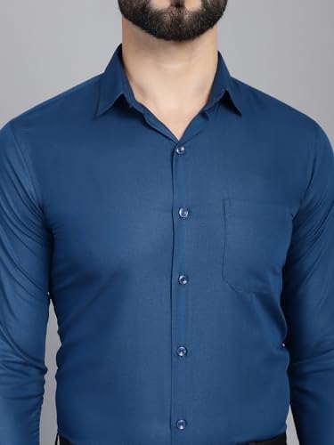 Image of Indian Needle Men's Solid Regular Fit Shirt