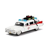 Jada Toys Cazafantasmas ECTO-1 metálico, Escala 1:32, Modelo Coleccionable con Puertas abatibles y Detalles Interiores, réplica Oficial de la película para Fans Desde 8 años (9399748314R01)