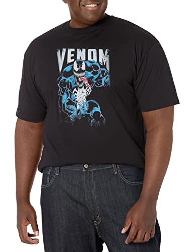 T-shirt Venom Marvel grunge homme vêtement streetwear noir à col rond