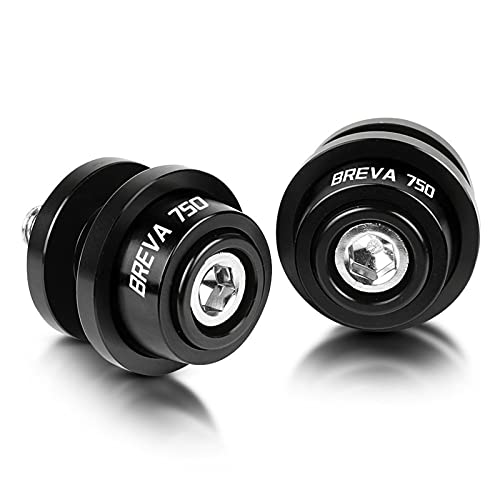 Accesorios De Motocicleta 6MM CNC Soporte Tornillo Basculante Carrete Deslizante para Moto Guzzi BREVA 750 2004-2009 2008 2007 2006 Brazo Oscilante (Color : Negro)