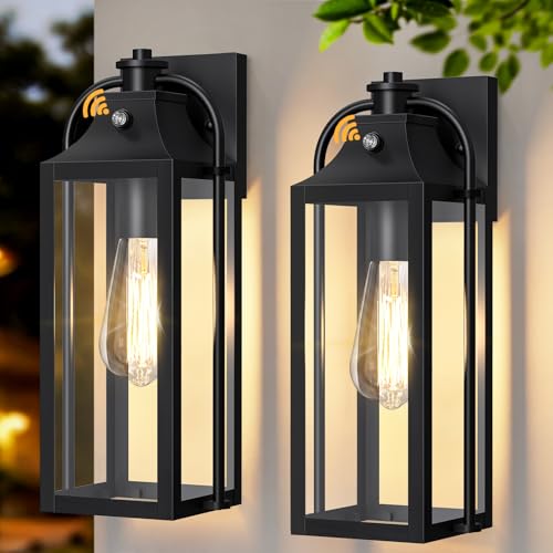 Image of 15 inch Outdoor Lights for House, Large Dusk to Dawn Outside Lights, 2 Pack Waterproof Anti-Rust Aluminum Wall Lamp, Outside Lights for House, Exterior Lighting Fixtures for Front Door, Porch, Garage