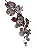 artplants.de Künstliche Blume Phalaenopsis Orchidee Neila, beschneit, dunkelrot, 75cm