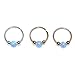 Silver 3mm Opal Nose Ring 20g, Tragus Hoop, Helix Earring, Nose Hoop
