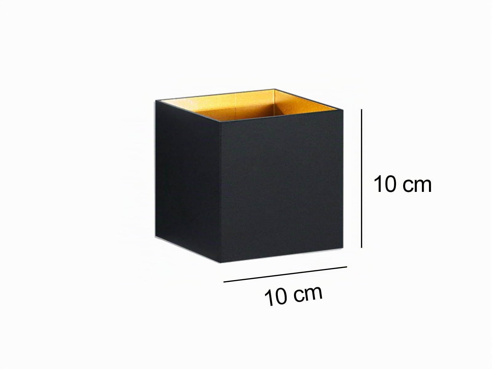 Trio Leuchten LED Wandleuchte 223310132 Louis, Metall schwarz matt/innen goldfarbig, 4.3 Watt LED