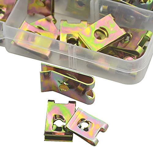 WMYCONGCONG 110 PCS Auto Car U Nut Clip Assortment Car Fastener Clips Speed Fastener Replacement for for Dash Door Panel Interior