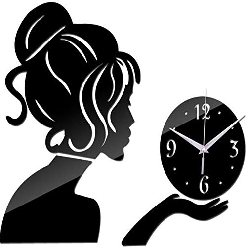 3D Wall Clock Acrylic DIY Mirror Stickers Quartz Needle Clocks Beauty Watch Home Decoration