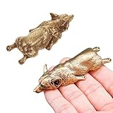 Bnwuam Solid Brass Corgi Figurine – Elegant Brass Dog Statue, Home & Office Décor Decor, Lost-Wax Casting