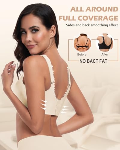 Wireless Support Bra Full Coverage Padded Push Up Anti Sagging Comfortable Seamless Lace Bras No Underwire3