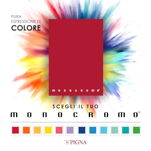 Pigna, Mini Monochrome Notizbücher, 5M innen, 5 mm quadratisch, Mini Format 12x17 cm, 80 g, sortierte Einbände, 10