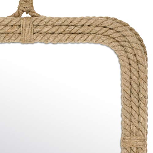 Stonebriar Small Square Rope Mirror For Wall, Light Weight, Rustic Decoration #TOP2