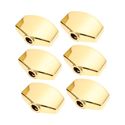 Set of 6 Guitar Tuning Peg Cap Gold Tone Handles for Acoustic Guitar Tuner Keys
