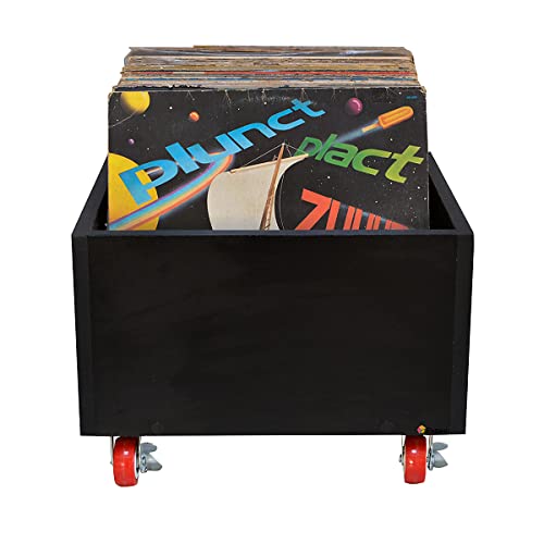 Nicho para Disco vinil com rodinha Retrô