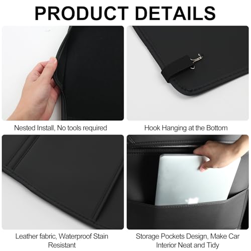 Image of Kick Mats Back Seat Protector for BMW X3 X4 Car Back Seat Cover for Child Protect from Dirt Mud and Scratches Waterproof Kick Mats Backseat Protector (for BMW X3 X4 (Black))