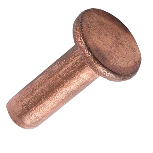 Rivets à tête plate solides M2.5 à haute résistance par percussion, 100 pièces