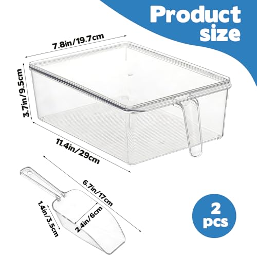 Set de 2 hieleras con tapa y palas plástico transparente miniatura 2