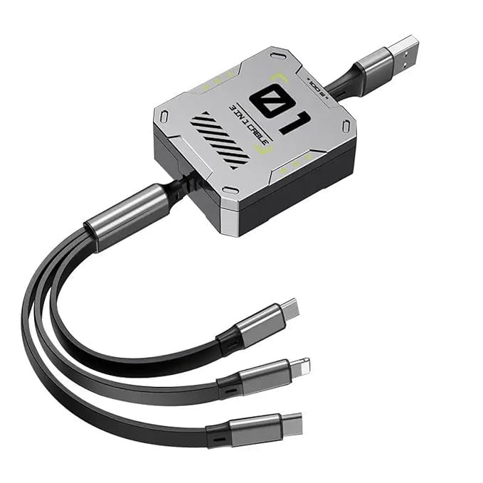 SE HUB 100W/6A Speed Fast Charging Usb 3.0 Cable 4 Ft/1.2M To 3-In-1 Long Charging Cord With Type C + Micro Usb + Lightning Connector 480 Mbps Data Transfer For Laptop, Tablets, Smartphones, Black (B0D7CQQ52R) Amazon Price History, Amazon Price Tracker