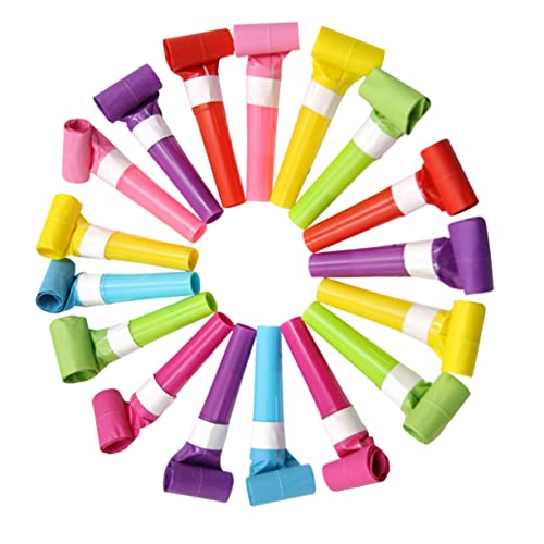 Ciieeo 50pezzi Fischietto Giocattolo Per Ragazzo Ragazza Fischietti in Plastica Colorati Rumorosi Per Feste e Giochi Oggetti Di Scena e Bomboniere Per Compleanni Halloween Matrimoni