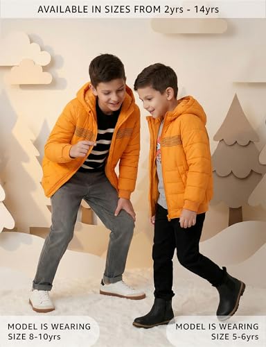 Image of Amazon Brand - Symbol Boys Boys Quilted Winter Jacket with Detachable Hood | Age 2-12 Years| Standard Length