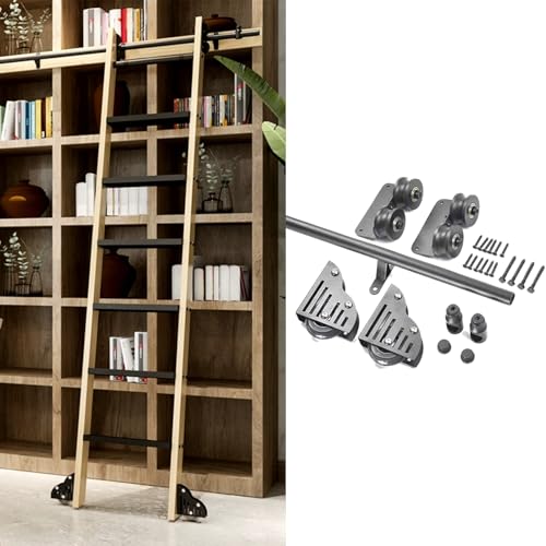 Kit de rieles para hogar con ruedas de piso para gabinetes de interior