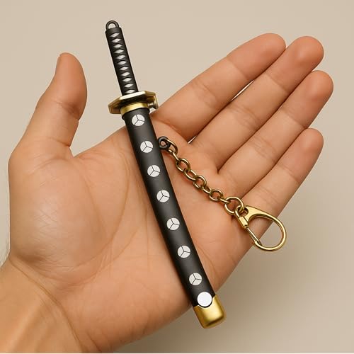 Image of Katana with Lock system and Scabbard Collectable Anime Toy Keychains | Mini Samurai Sword Key Ring for Car, Bike & Bag | Anime Inspired Gift for Bike - (Pack of 1 piece)