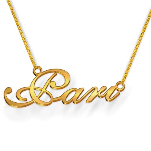 Image of Pari Cursive Gold & Silver Name Pendant Necklace, Best Jewelry Gift for Girls.