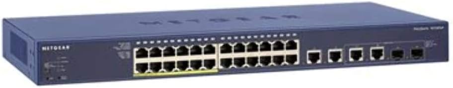 NETGEAR FS728TLP 28-Port Fast Ethernet 10/100 Smart Managed Pro PoE Switch, with 12 x PoE at 100 W, 6 x 1G Gigabit Copper/SFP, Rackmount and ProSAFE Lifetime Protection