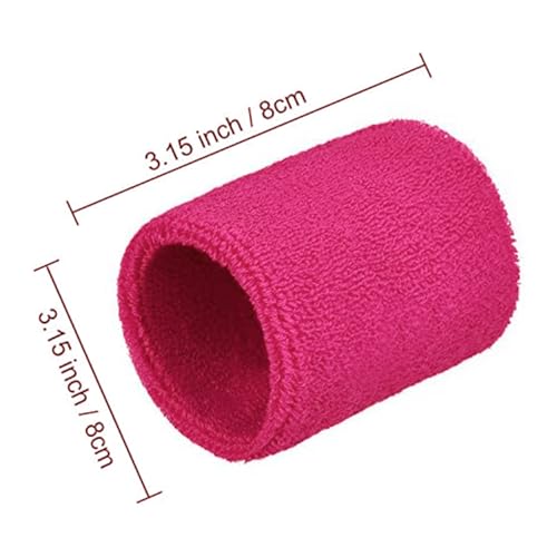 Image of Willbond Wrist Sweatbands, Sports Sweatbands for Competition, Sweat Absorbent, for Basketball, Tennis, Football, Running and Work (Pack of 6)