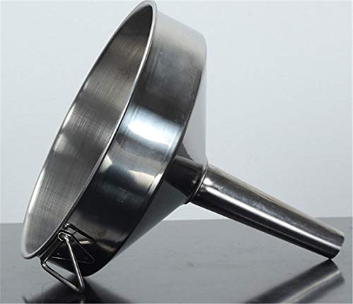 HOMEXO Imbuto per Olio da Cucina Liquido Grande in Acciaio Inossidabile con Filtro Staccabile, 30cm