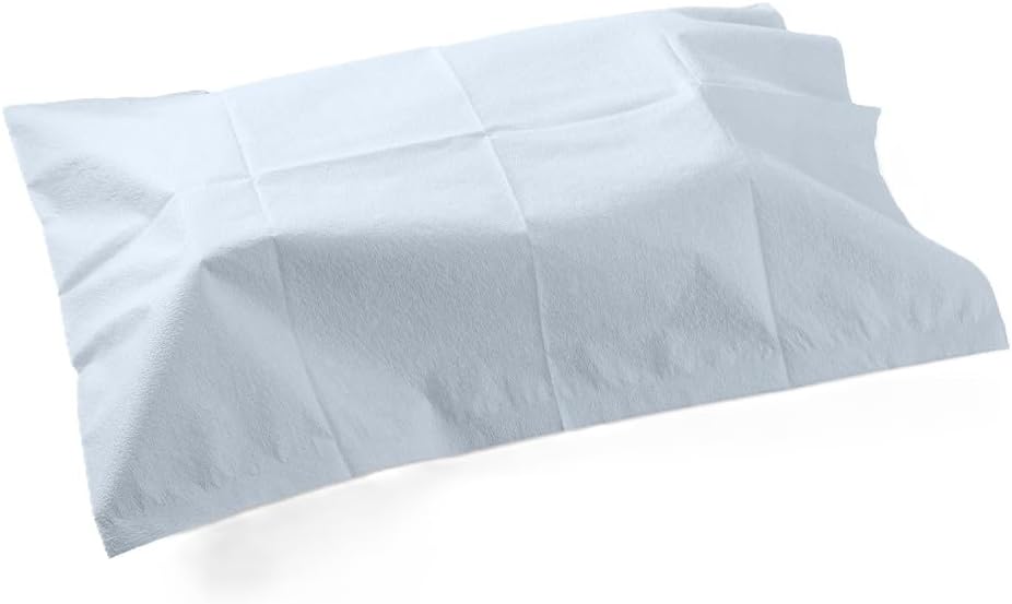 TIDI Avalon Papers 703 Single-Use Pillowcase, Tissue/Poly, 21'' x 30'', Blue (Pack of 100)