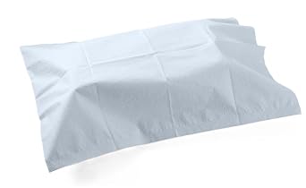 Avalon 703 Disposable Pillowcases, Blue, 21 Wide x 30 Long Pack of 100 Single-Use Pillowcases Tissue with Poly Back to Help Prevent Leak-Through Pebble Embossed Medical Supplies