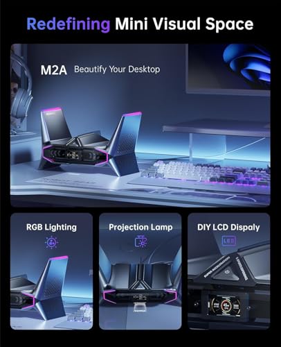 Warlord Mini M2A Mini PC, I7-12700H (14C/20T, fino a 4.7 GHz), RTX 3060M Graphics, 32GB DDR5 1TB NVME SSD Micro Desktop Computer supporta quattro schermi, WiFi6, Dual 2.5G LAN |8K|Type-C - PC Desktop - Immagine 6