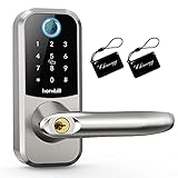 Smart Lock,hornbill Fingerprint Door Lock with Keypad Keyless Entry Electronic Digital Deadbolt with Reversible Handle,Free App,IC Card,Code for Front Door,Home Essential,Gifts Ideas for Christmas,Men