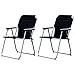 2'er Set Campingstuhl Faltstuhl Stoff Oxfort Klappstuhl Anglerstuhl Regiestuhl Angelstuhl Metall B 53 x T 46 x H 74 cm, Farben:Schwarz