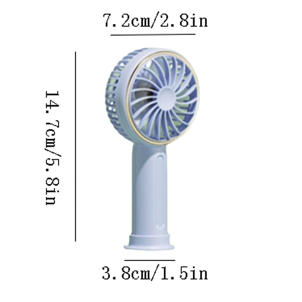 Mini Ventilatore Silenzioso, Ventola Portatile Portatile/da Collo/da scrivania, Ventola di Raffreddamento 3 in 1, Ventola Portatile USB, Mini Ventilatore con Cordino, 3 velocità, Ufficio, Viaggio